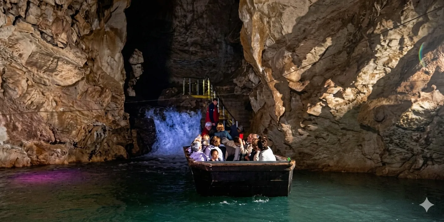 Traversata in barca sul fiume sotterraneo Negro – Grotte di Pertosa-Auletta Cilento Campania
